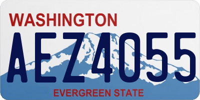 WA license plate AEZ4055