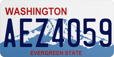 WA license plate AEZ4059