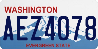WA license plate AEZ4078
