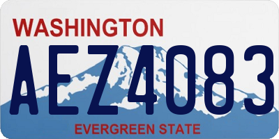 WA license plate AEZ4083