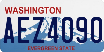 WA license plate AEZ4090