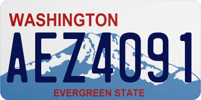 WA license plate AEZ4091