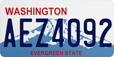 WA license plate AEZ4092