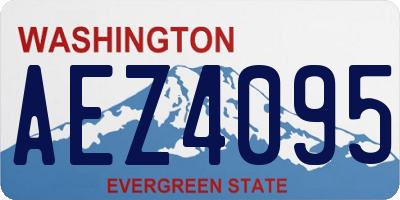 WA license plate AEZ4095
