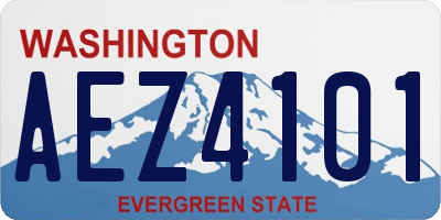 WA license plate AEZ4101