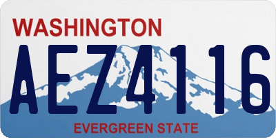 WA license plate AEZ4116