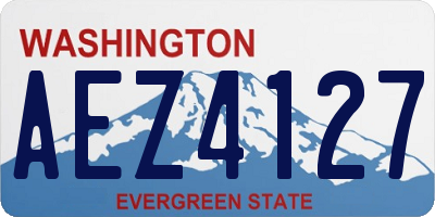 WA license plate AEZ4127