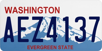 WA license plate AEZ4137