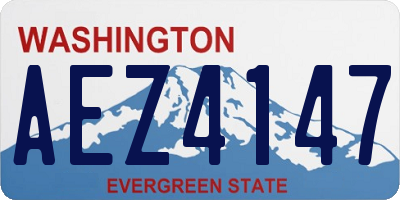 WA license plate AEZ4147