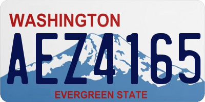 WA license plate AEZ4165