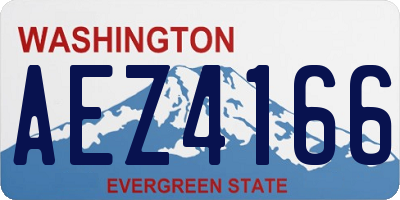 WA license plate AEZ4166