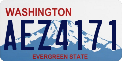 WA license plate AEZ4171