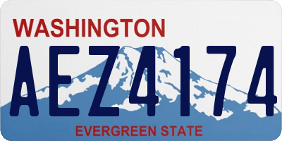 WA license plate AEZ4174
