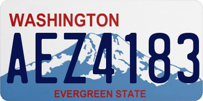 WA license plate AEZ4183