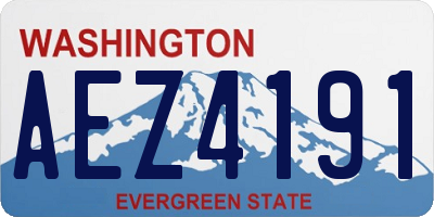 WA license plate AEZ4191