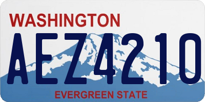 WA license plate AEZ4210