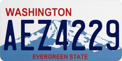 WA license plate AEZ4229