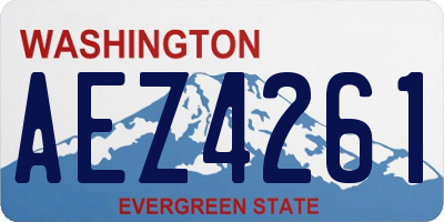 WA license plate AEZ4261