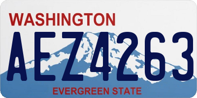 WA license plate AEZ4263