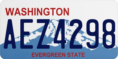 WA license plate AEZ4298