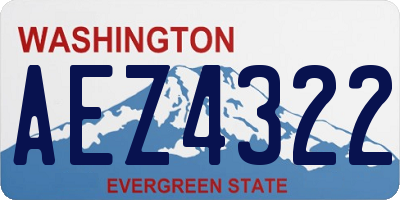WA license plate AEZ4322