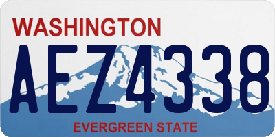 WA license plate AEZ4338