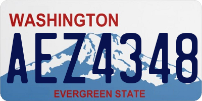 WA license plate AEZ4348
