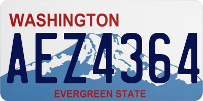 WA license plate AEZ4364