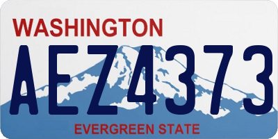 WA license plate AEZ4373