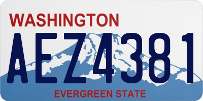WA license plate AEZ4381