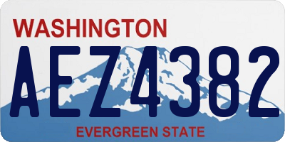 WA license plate AEZ4382
