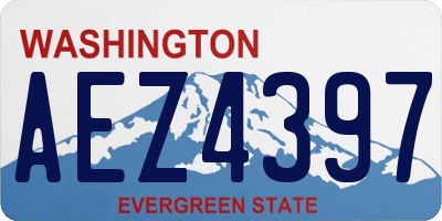 WA license plate AEZ4397
