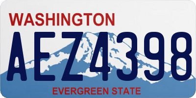 WA license plate AEZ4398