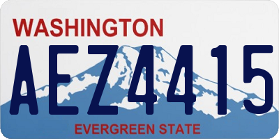 WA license plate AEZ4415