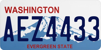 WA license plate AEZ4433