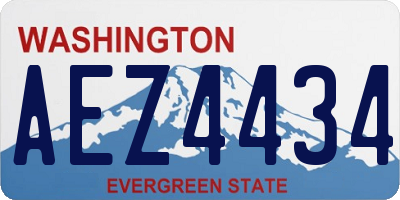 WA license plate AEZ4434