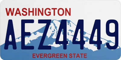 WA license plate AEZ4449