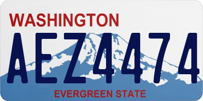 WA license plate AEZ4474