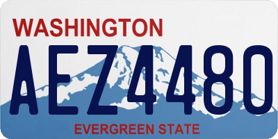 WA license plate AEZ4480