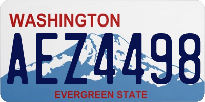 WA license plate AEZ4498