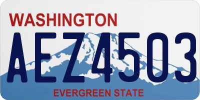 WA license plate AEZ4503