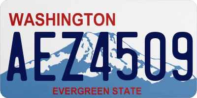 WA license plate AEZ4509