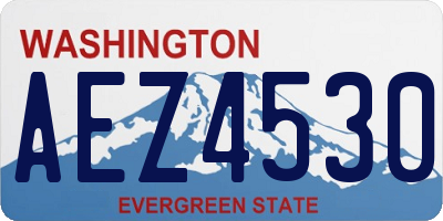 WA license plate AEZ4530