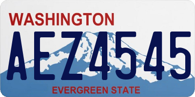 WA license plate AEZ4545