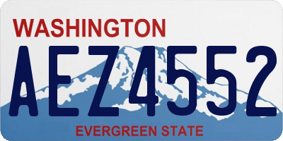 WA license plate AEZ4552