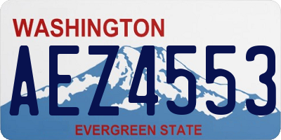 WA license plate AEZ4553