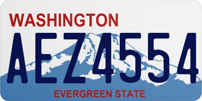 WA license plate AEZ4554