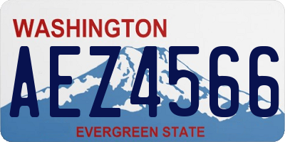WA license plate AEZ4566