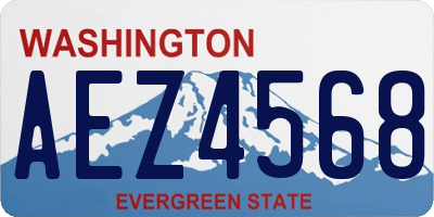 WA license plate AEZ4568