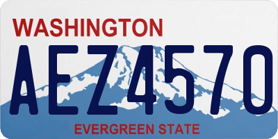 WA license plate AEZ4570